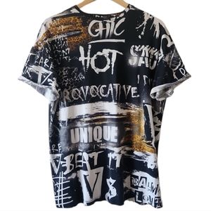 Victoria's Secret Balmain Paris Collab Graphic Oversized Cotton T-Shirt Sz S